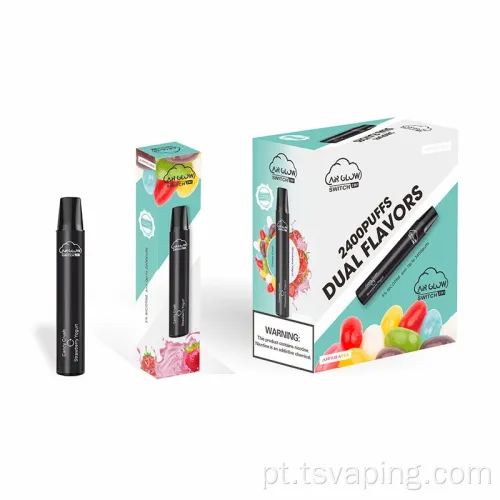 Interruptor descartável de brilho de ar de caneta vape 2400 puffs